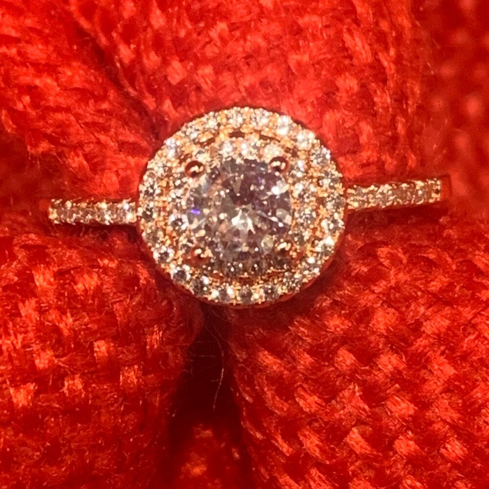 Rose Gold Plated Multi CZ Stone Ring